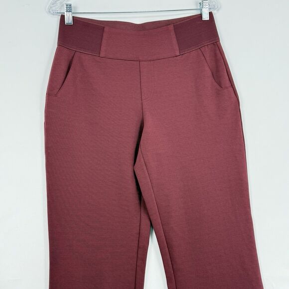 DG2 Diane Gilman Women's Pants MP Maroon Straight Leg Pockets - Picture 1 of 16